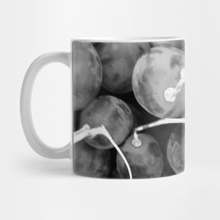 Grapes Fruit black and white Mug